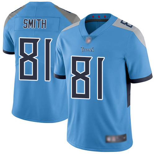 Tennessee Titans Limited Light Blue Men Jonnu Smith Alternate Jersey NFL Football #81 Vapor Untouchable